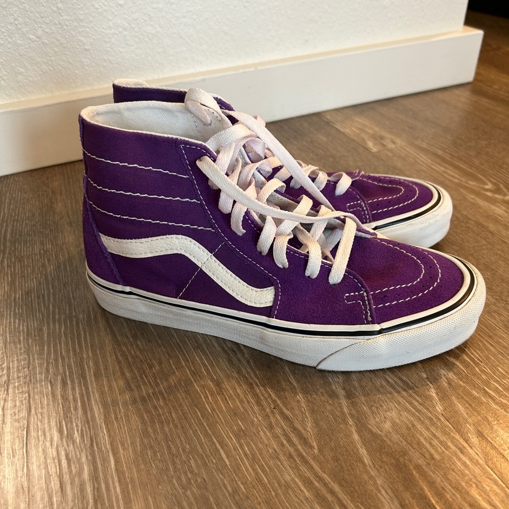 Skate hi purple high top vans